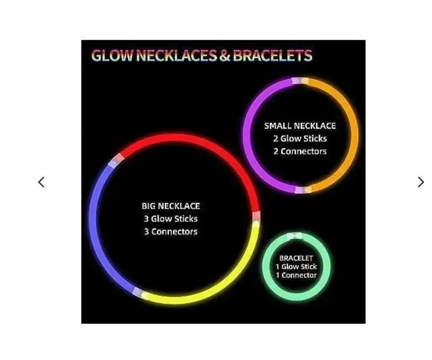 Accessoires Bracelet Festif Lumineux Multicolore - Lot de 100 TEKIN.STORE