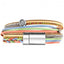 Bracelet Bracelet TRENZADO COLOR SILVER Argent et Multicolore Rhodium et Cuir véritable Cristal et Pompon TECIN HOLDING