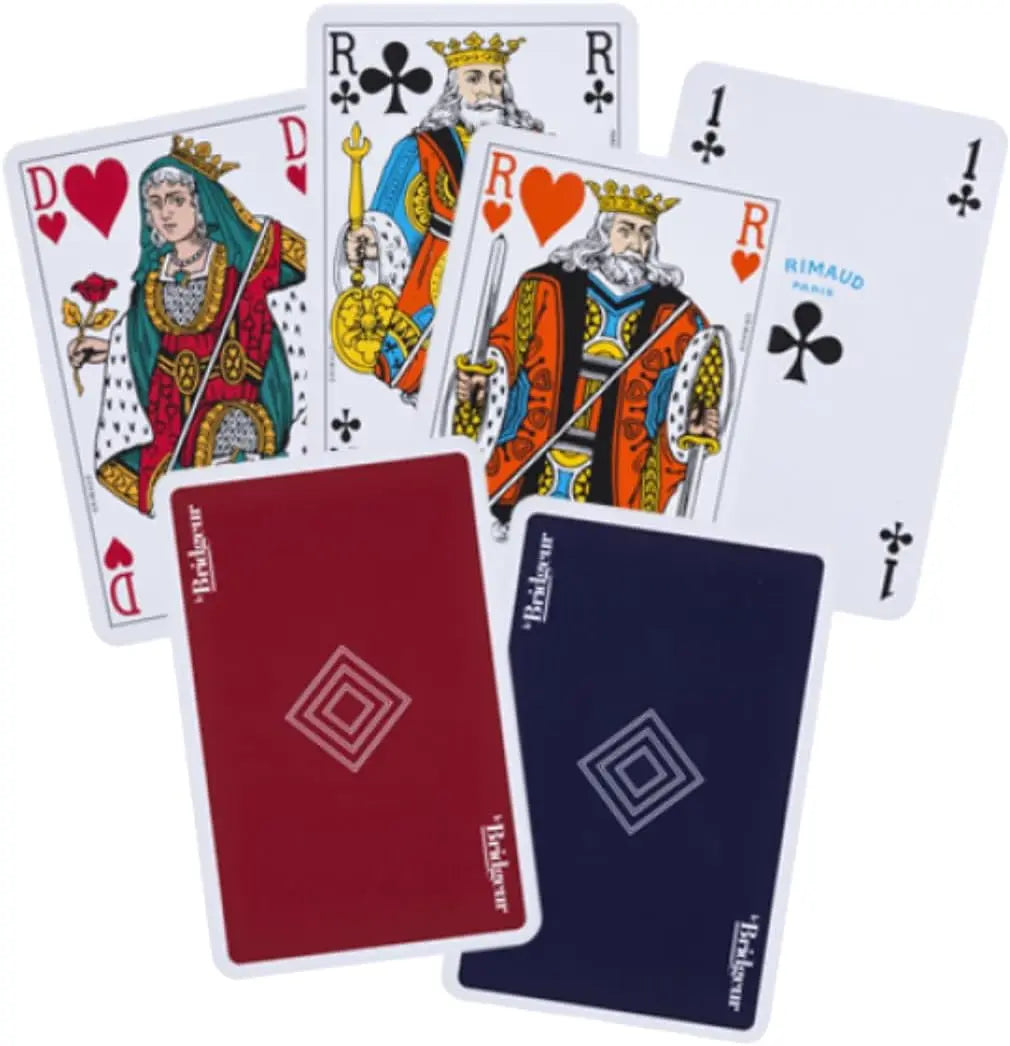 Paquet de 54 cartes Le Bridgeur pour le bridge, vue de face
