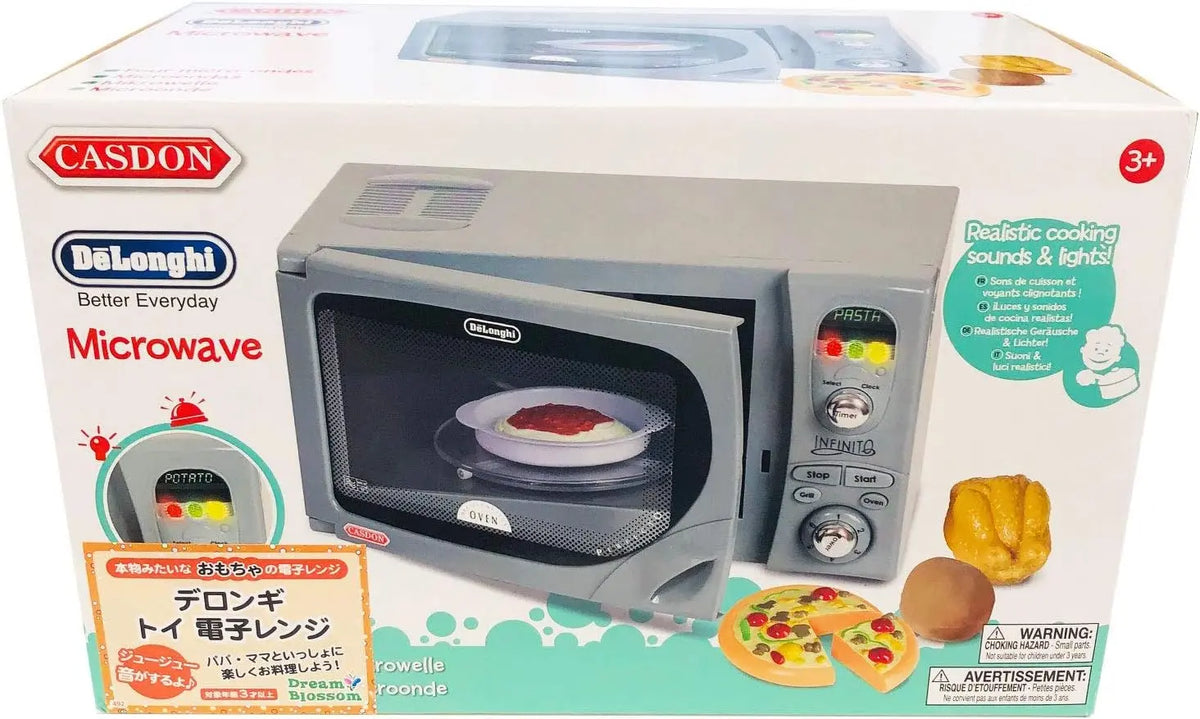 Idena 40470Microonde per Bambini con Effetti Luminosi e Sonori, Apparecchio da Cucina con 7 Funzioni di Base e Numerosi Accessori, Giocattolo per L'Apprendimento di Abilità Pratiche