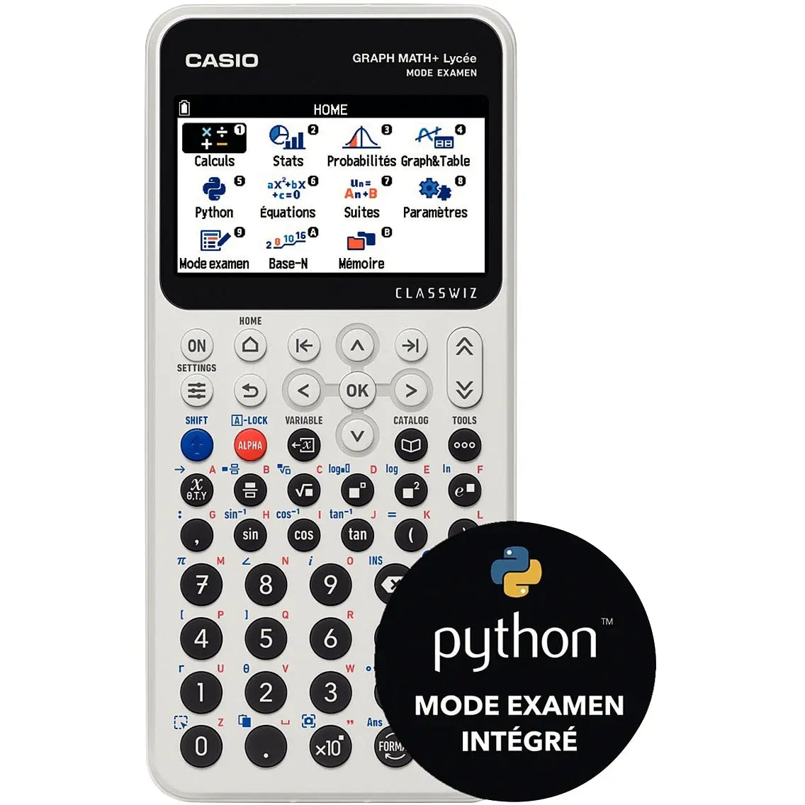 Calculatrice graphique Casio Graph Math+ – Calculatrice Graphique Edition Python Casio