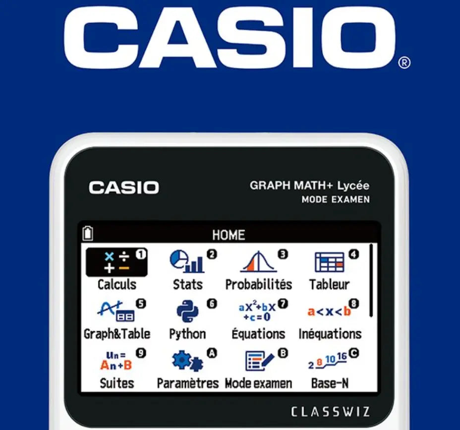 Calculatrice graphique Casio Graph Math+ – Calculatrice Graphique Edition Python Casio