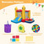 Jeux et Jouets Château Gonflable 6 en 1 avec Souffleur 480W - Maison de Saut pour Enfants Costway
