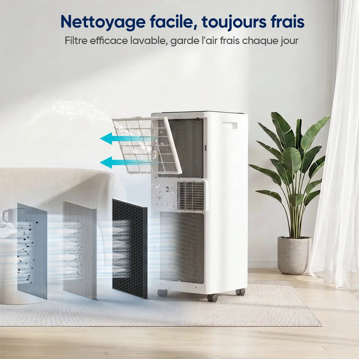 Climatiseur mobile Climatiseur mobile Temprium 7000 BTU – 45 dB, connecté, 3-en-1 Temprium