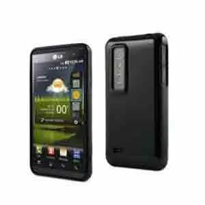 Coque minigel noire effet brillant pour lg optimus 3D P920 MUVIT