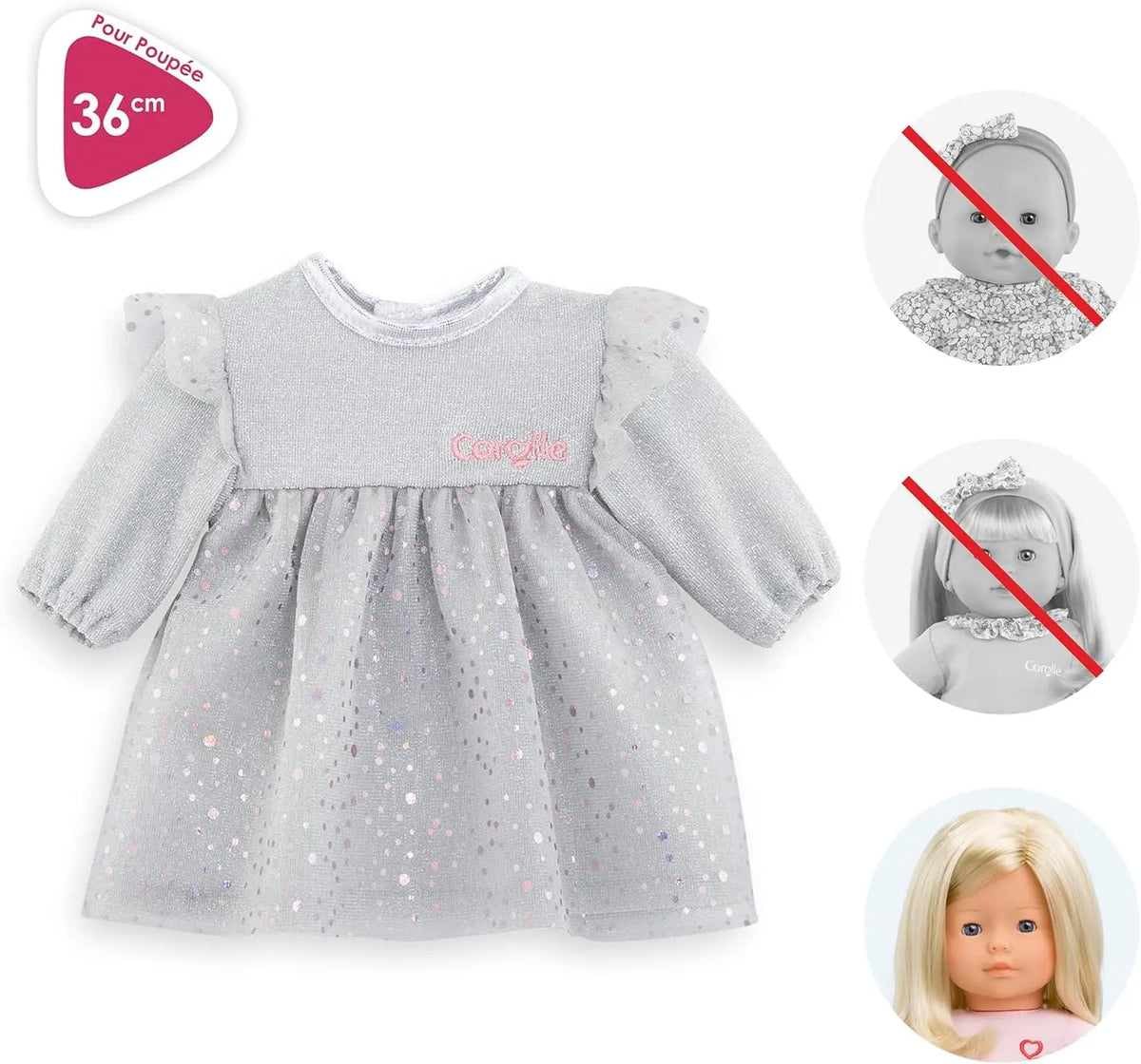 corolle Manteau Soir de Fête pour poupée ma Corolle corolle Manteau Soir de Fête pour poupée ma Corolle