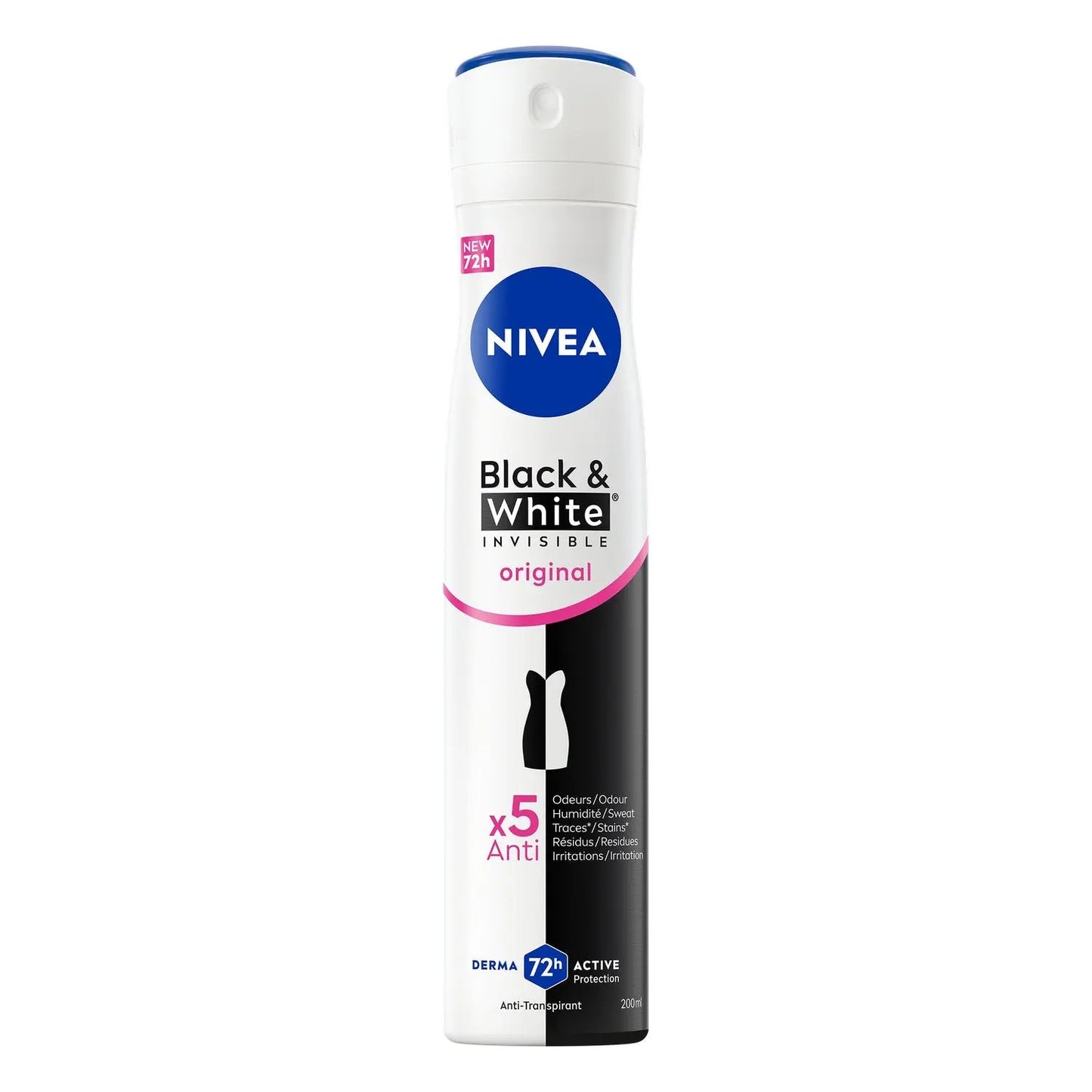 Hygiène & Beauté Déodorant spray Anti-transpirant Black&White Original 72h NIVEA 4005900034847 NIVEA