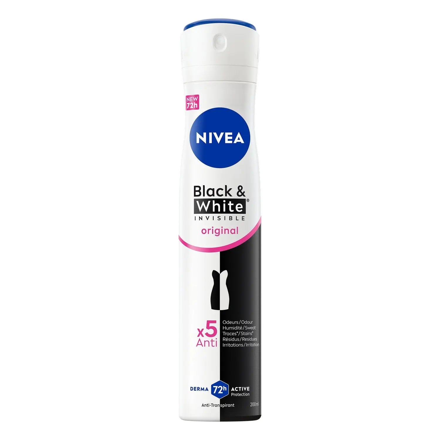 Hygiène & Beauté Déodorant spray Anti-transpirant Black&White Original 72h NIVEA 4005900034847 NIVEA
