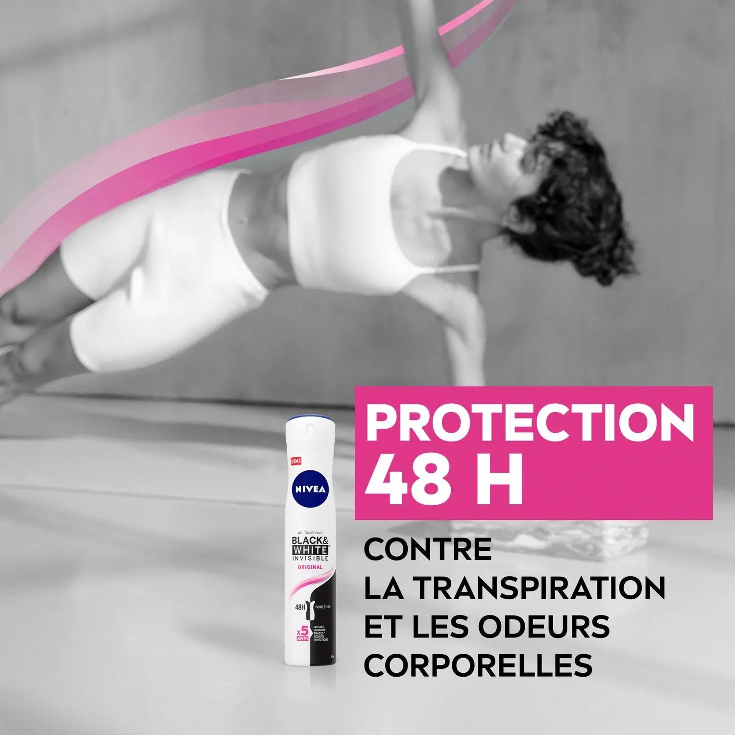 Hygiène & Beauté Déodorant spray Anti-transpirant Black&White Original 72h NIVEA 4005900034847 NIVEA