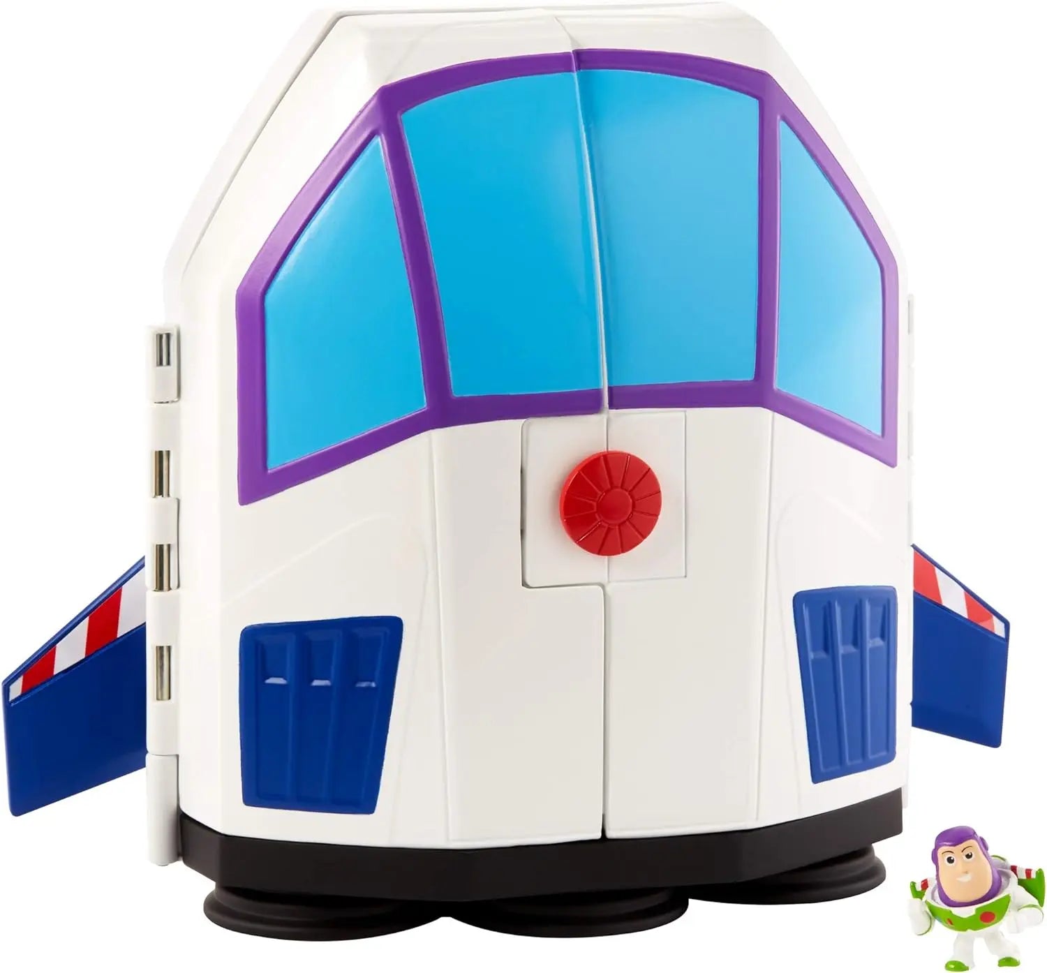 Jouetq pour enfant Disney Pixar Toy Story 4, Coffret Carnaval Buzz l'Éclair pour Contenir Jusqu'à 15 Mini-Figurines, Buzz l'Éclair Articulé Inclus, Jouet Miniature, GCY87 Marque : Pixar Pixar