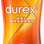 lubrifiant Durex - Gel De Massage Lubrifiant Sensuel À Base D'Eau - 2 en 1 - Aux Extraits d'Ylang Ylang - 200 ml durex