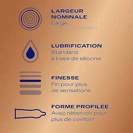 Hygiène et santé Durex Nude XL Large - 8 Préservatifs Durex
