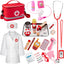 kit malette docteur EFO SHM Malette Docteur Enfant Kit de Médecin Jouets Déguisement de Docteur Accessoires en Bois avec Stéthoscope, Thermomètre, Jouet Enfant 3 Ans EFO