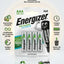 piles Energizer Recharge Extreme AAA — Lot de 4 Piles Rechargeables 800 mAh | Prêtes à l'emploi Energizer