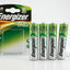 piles Energizer Recharge Extreme AAA — Lot de 4 Piles Rechargeables 800 mAh | Prêtes à l'emploi Energizer