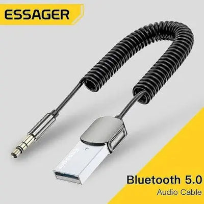 Essager Bluetooth Aux - Adaptateur Dongle USB vers Jack 3,5 mm pour audio de voiture - Kit Bluetooth 5.0 TECIN HOLDING