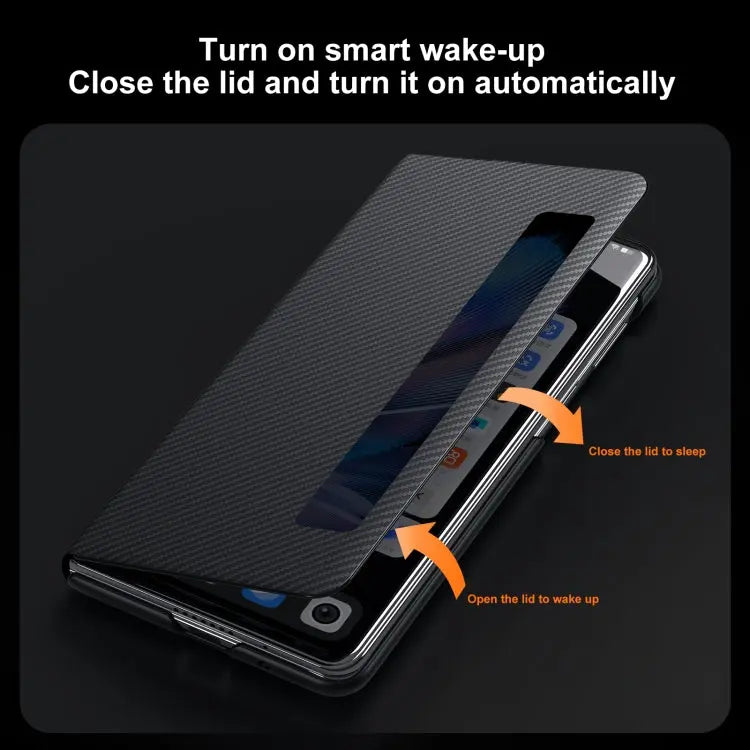 Étui de téléphone en cuir avec fenêtre intelligente SULADA Kevlar 600D Texture, For vivo X Fold3 Pro, For vivo X Fold3 TEKIN.STORE votre plateforme généraliste