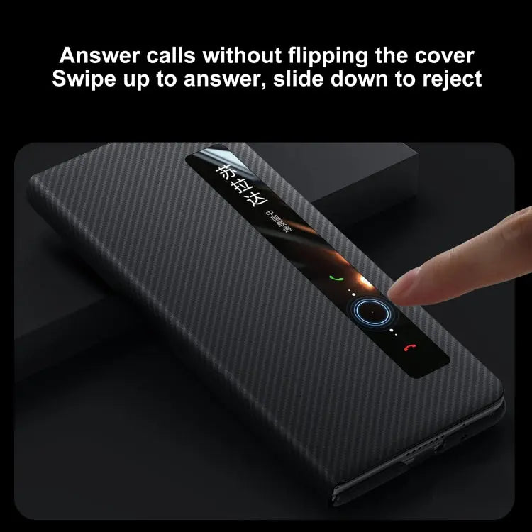 Étui de téléphone en cuir avec fenêtre intelligente SULADA Kevlar 600D Texture, For vivo X Fold3 Pro, For vivo X Fold3 TEKIN.STORE votre plateforme généraliste