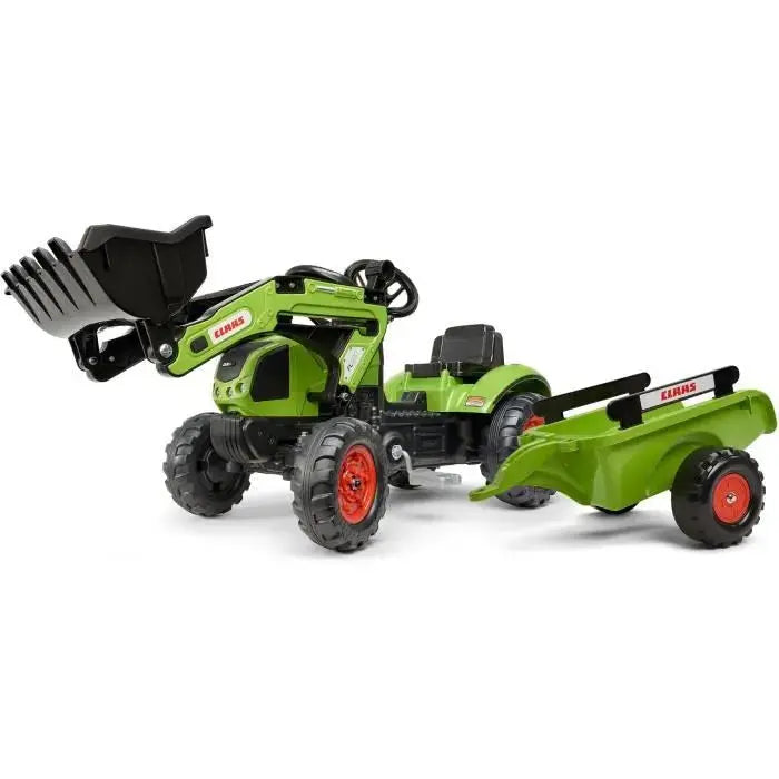 voiture pour enfant FALK Tractopelle Claas - FALK -Volant directionnel et remorque // 3016202040147 Falk