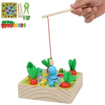 cannes à pêche FAMKEEP Jeux Enfants 2 Ans,Jeux Montessori,Jouets en Bois Jeu de pêche,Jeux Magnetique Enfant,Cadeau Garçon Fille,Jeu de Peche Magnetique,Jeux fnac