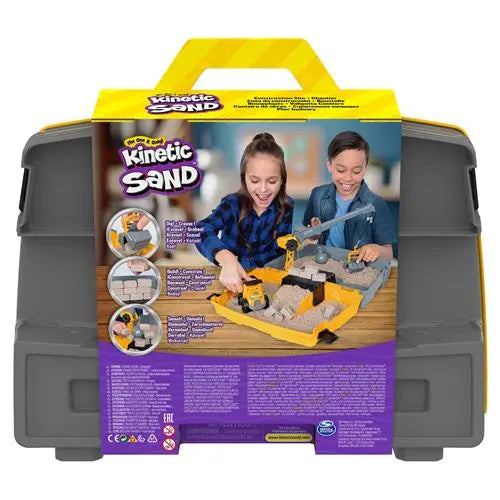 pâte à modeler Fruse sable Jouet Magique,Jouets Sensoriels avec 1 Kg de sable,4 Camions de Construction Amovibles,4 Moules de Château,Bac a Sab19 kinetic sand