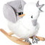 jouet Homcom Cheval à bascule selle grand confort peluche courte douce bois HOMCOM
