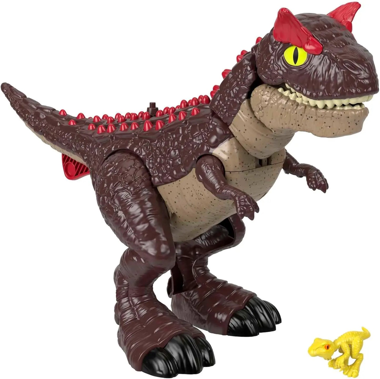 jouet Imaginext Jurassic World Figurine Dinosaure Carnotaurus Attaque De Piques 28 Cm avec Bébé Vélociraptor, 2 Éléments De Jeu, Jouet Enfant,, HML42194735130566 Mattel