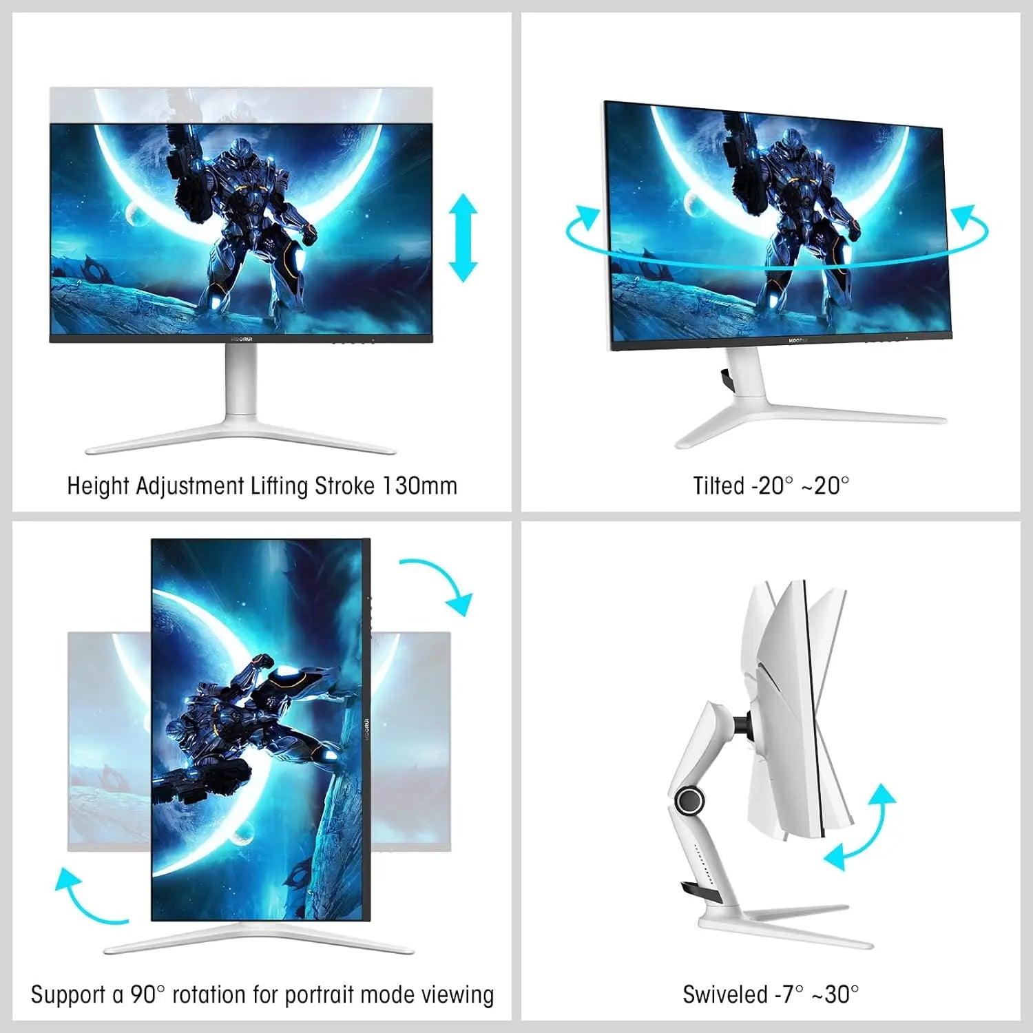 Écran PC Gaming KOORUI MG27K1Q — Écran Gaming 27" QHD 240Hz | Mini LED VA | HDR1000 | 1ms | Reconditionné à Neuf KOORUI