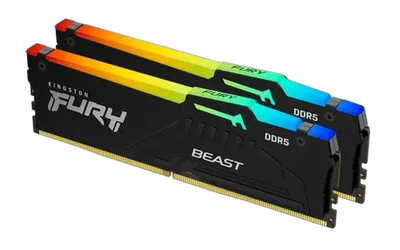Mémoire RAM DDR5 Kingston FURY Beast RGB 32 Go (2 × 16 Go) DDR5 6000 MHz CL30 – XMP / AMD EXPO Kingston
