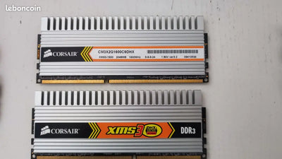 Mémoire RAM Kit Mémoire Corsair XMS3 DHX 4 Go (2x2 Go) DDR3 1600 MHz CL9 – Reconditionné Excellent État Corsair