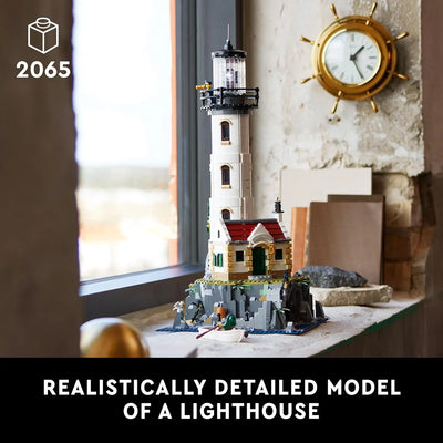 lego LEGO 21335 Ideas Le Phare Motorisé, Maquette a Construire, Idée Cadeau, Décoration Maison, avec Minifigurines Marin, Activit lego