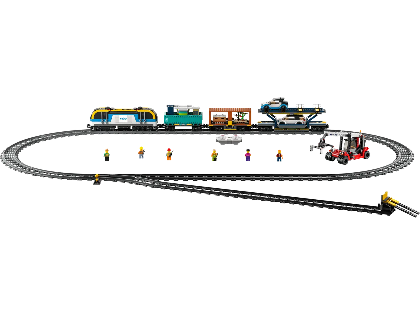 jouet LEGO 60336  Train de Marchandises telecommande, Inclus 33 Rails et Accessoires - Circuit pour Lego  - Jeu Construction lego