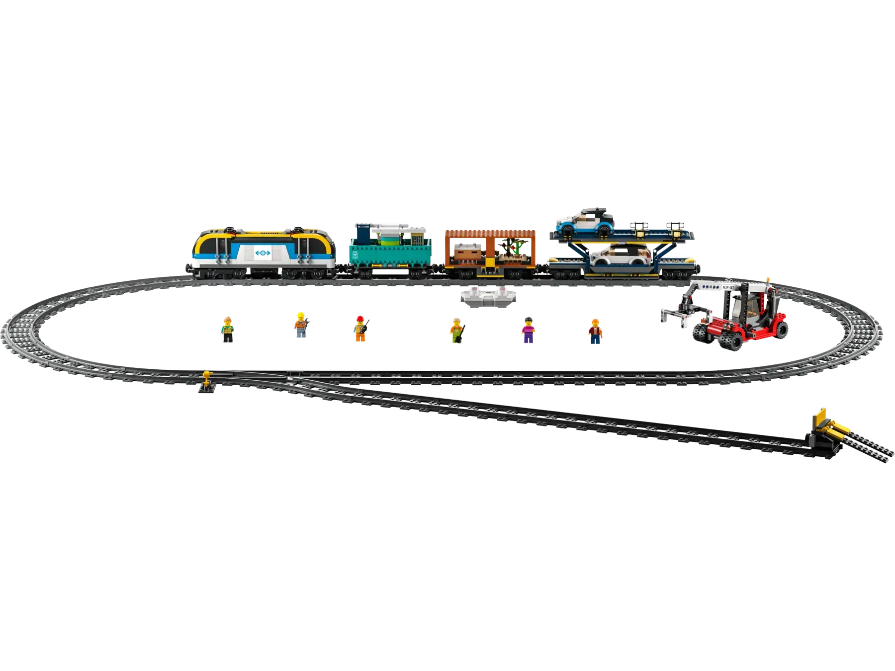 jouet LEGO 60336  Train de Marchandises telecommande, Inclus 33 Rails et Accessoires - Circuit pour Lego  - Jeu Construction lego