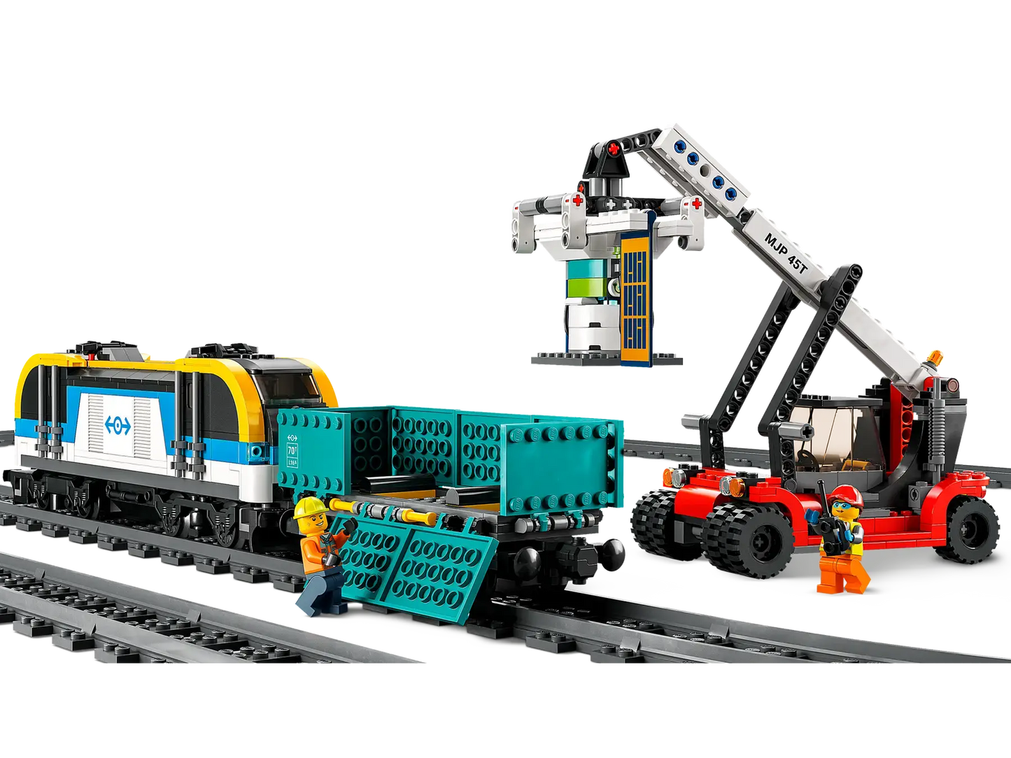 jouet LEGO 60336  Train de Marchandises telecommande, Inclus 33 Rails et Accessoires - Circuit pour Lego  - Jeu Construction lego
