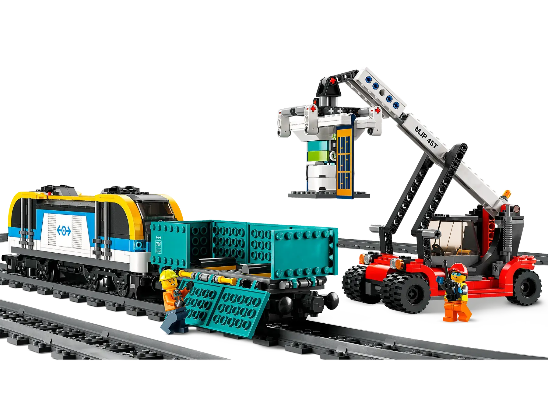jouet LEGO 60336  Train de Marchandises telecommande, Inclus 33 Rails et Accessoires - Circuit pour Lego  - Jeu Construction lego