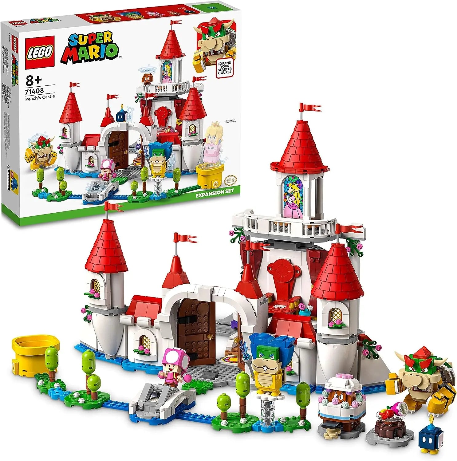 jouet LEGO 71408 Super Mario Ensemble d’Extension Le Château de Peach, Jeu de Construction, pour Figurine Interactive, Château Fort Jouet, Enfant 8 Ans lego