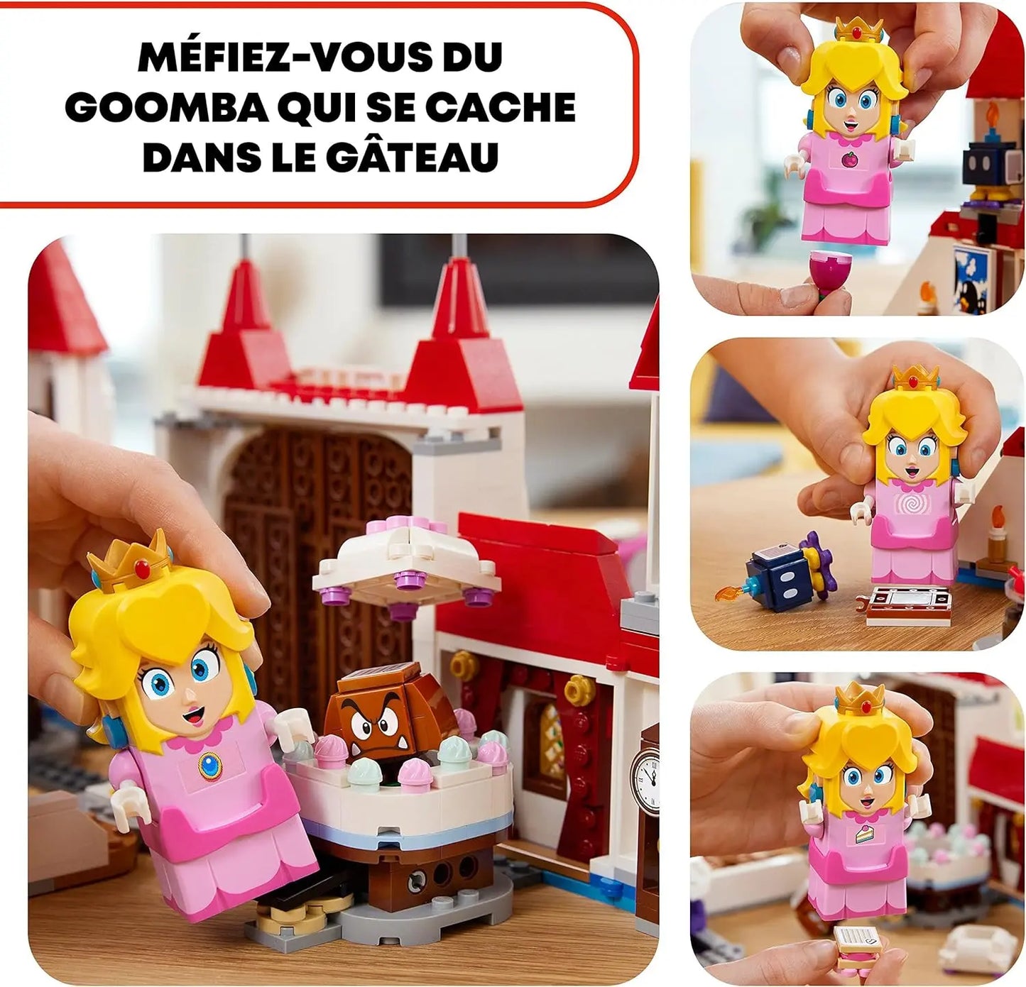 jouet LEGO 71408 Super Mario Ensemble d’Extension Le Château de Peach, Jeu de Construction, pour Figurine Interactive, Château Fort Jouet, Enfant 8 Ans lego