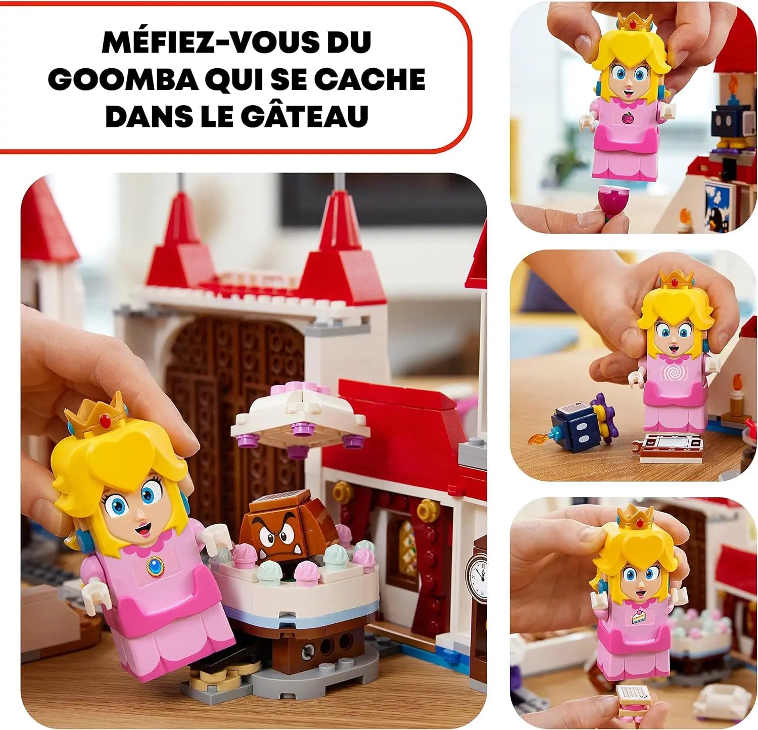 jouet LEGO 71408 Super Mario Ensemble d’Extension Le Château de Peach, Jeu de Construction, pour Figurine Interactive, Château Fort Jouet, Enfant 8 Ans lego