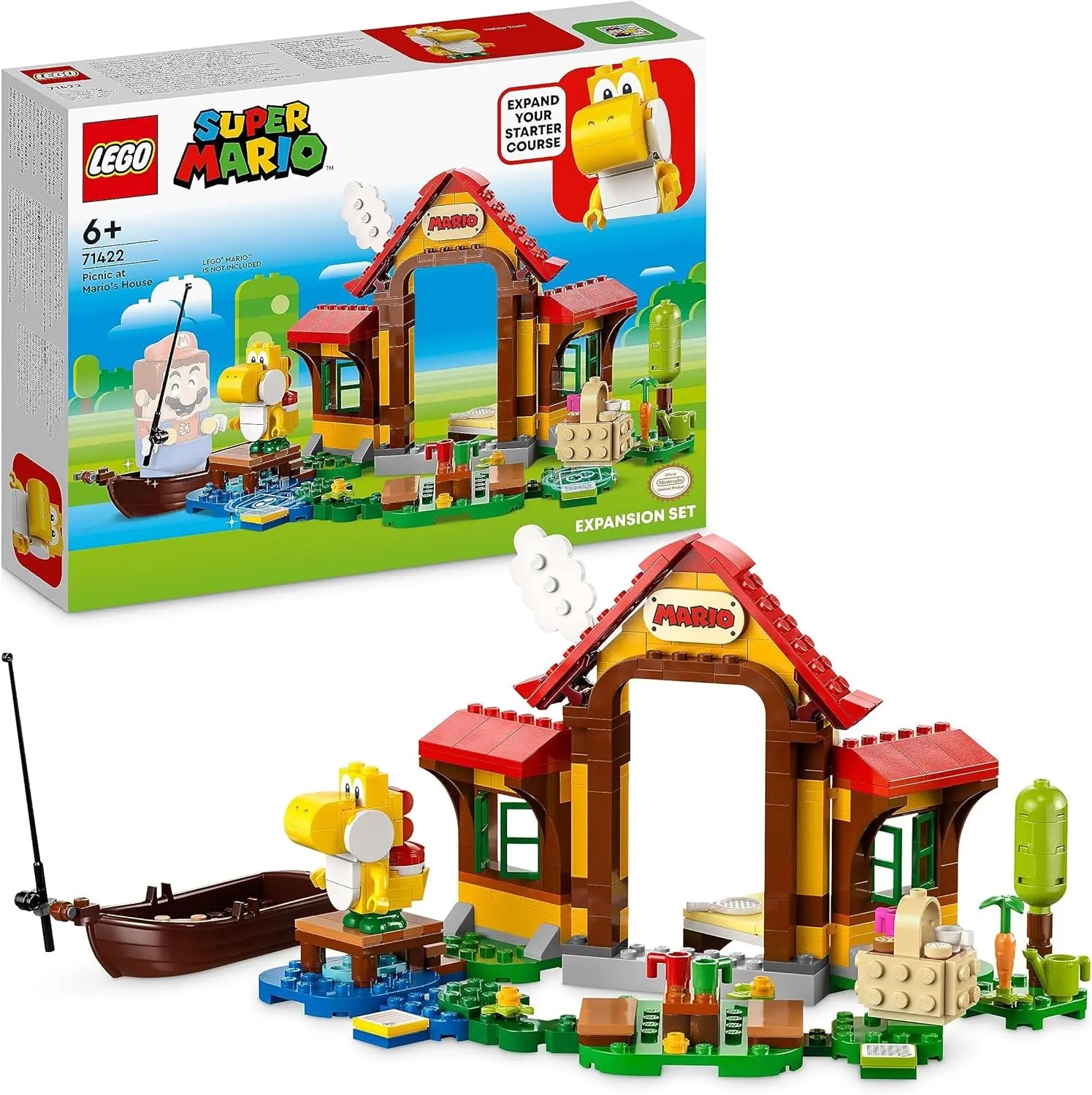 jouet LEGO 71422 Super Mario Ensemble d’Extension Pique-Nique chez Mario, Jouet à Construire avec Figurine de Yoshi lego