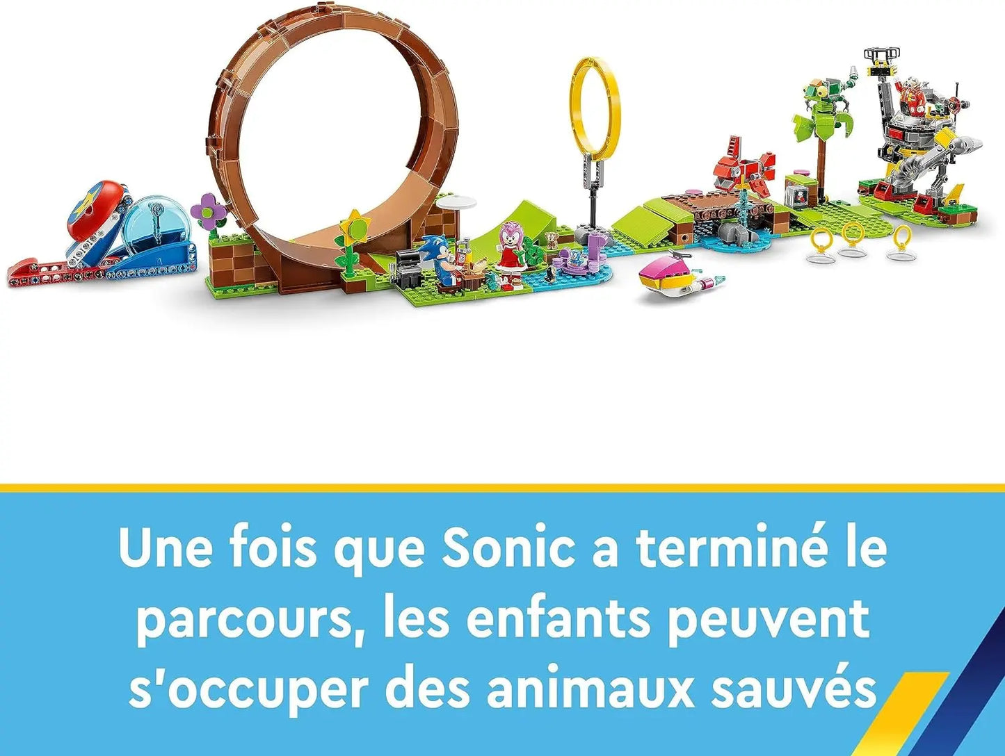 lego LEGO 76994 Sonic The Hedgehog Sonic et Le Défi du Looping de Green Hill Zone, Jouets à Construire pour Enfants, Garçons et Filles avec 9 Personnages, lego