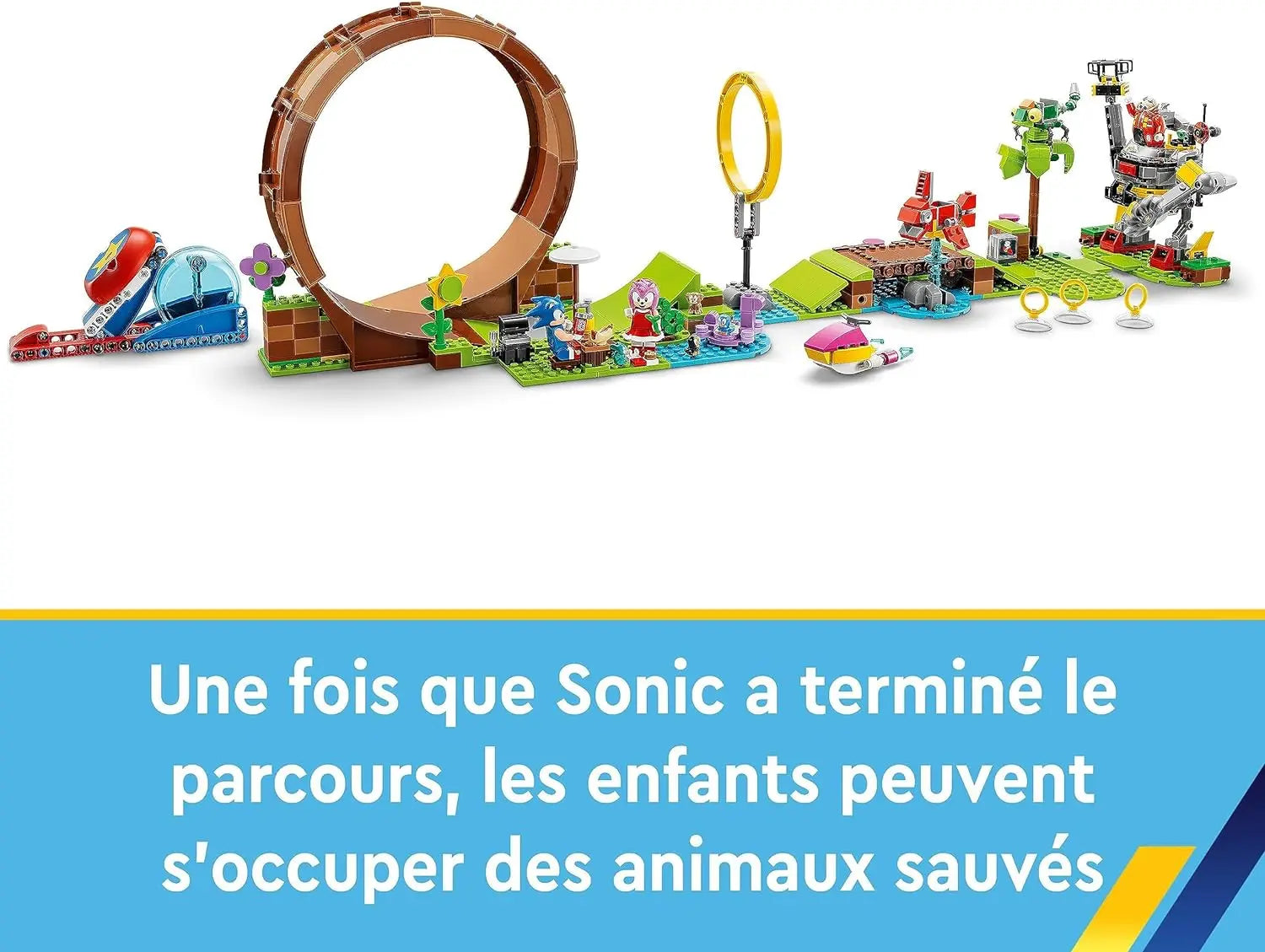 lego LEGO 76994 Sonic The Hedgehog Sonic et Le Défi du Looping de Green Hill Zone, Jouets à Construire pour Enfants, Garçons et Filles avec 9 Personnages, lego