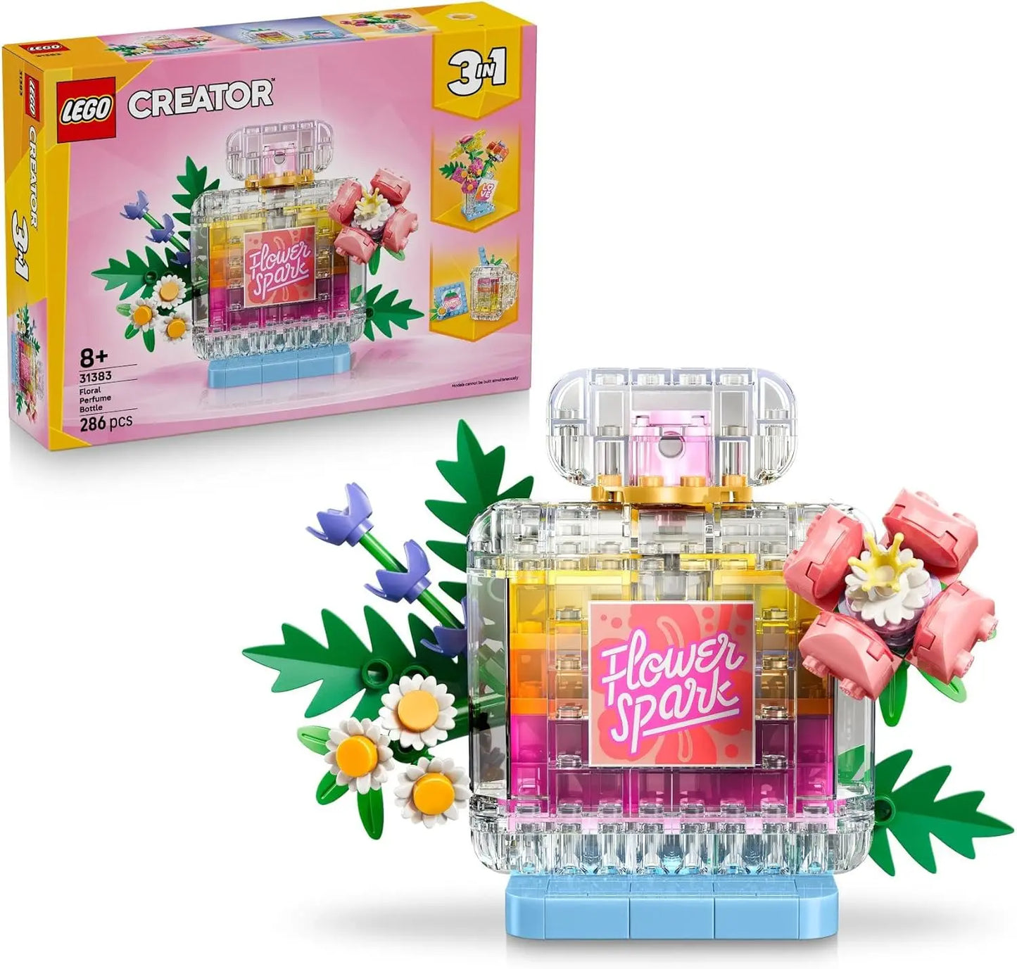 LEGO LEGO Creator 31383 – Flacon de Parfum au Décor Floral – Set 3-en-1 LEGO