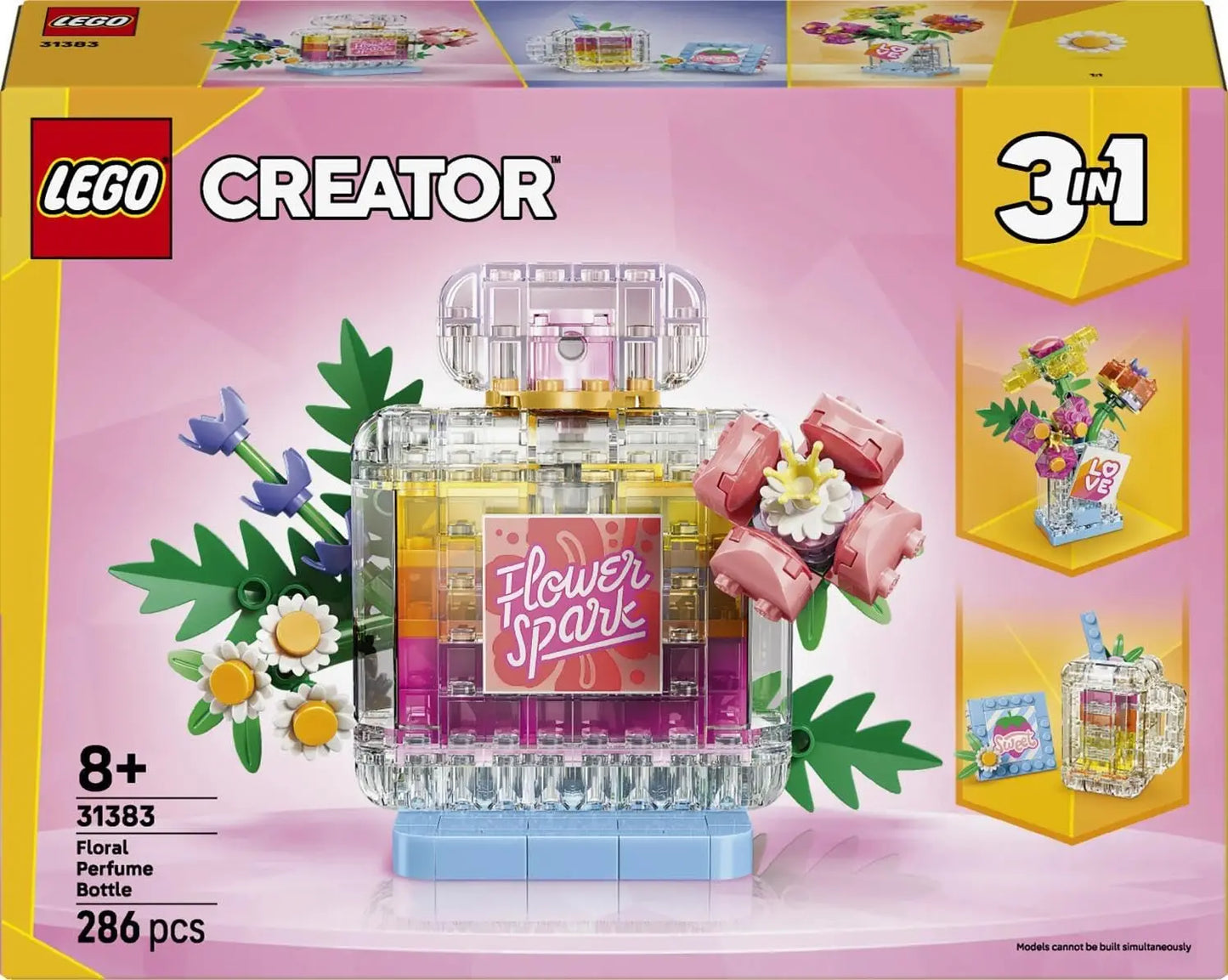 LEGO LEGO Creator 31383 – Flacon de Parfum au Décor Floral – Set 3-en-1 LEGO
