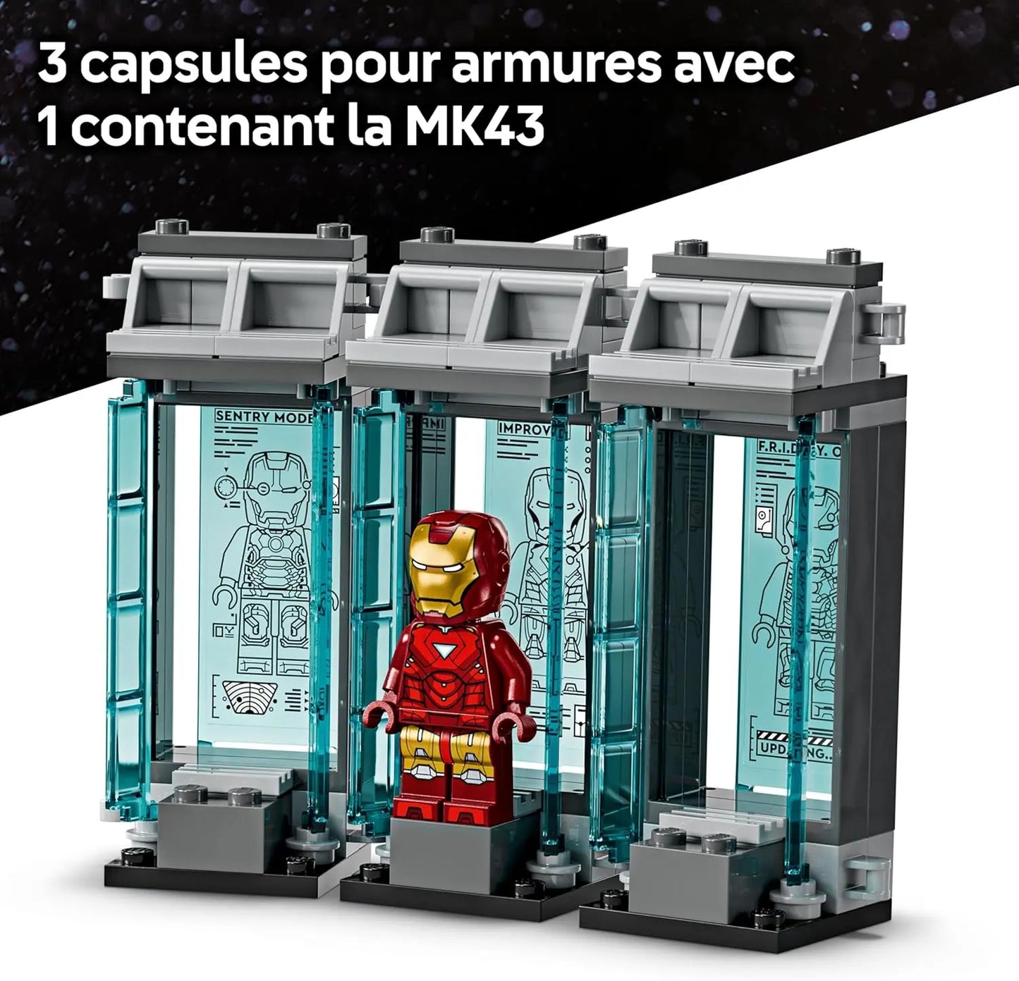Jouets LEGO MARVEL 76315 - Le Laboratoire d'Iron Man : La Salle des Armures LEGO