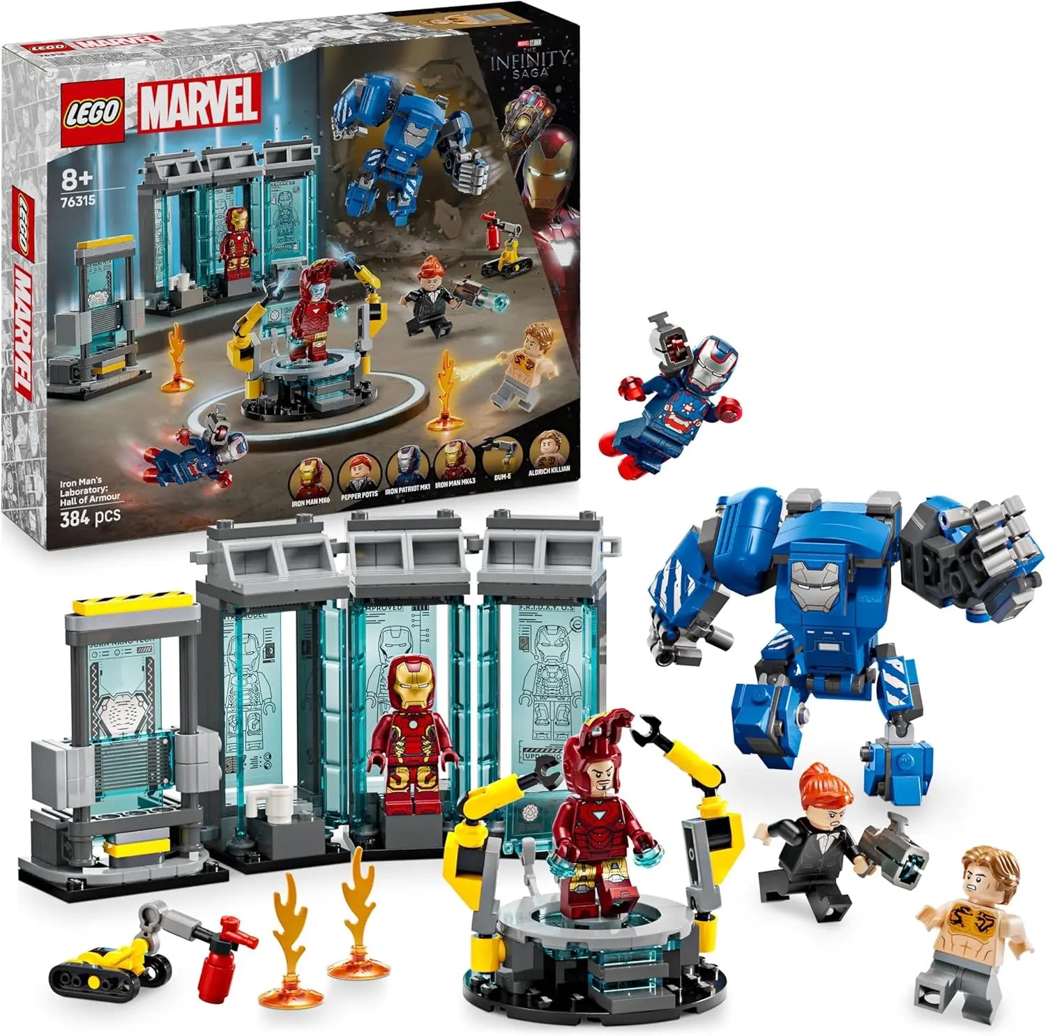 Jouets LEGO MARVEL 76315 - Le Laboratoire d'Iron Man : La Salle des Armures LEGO
