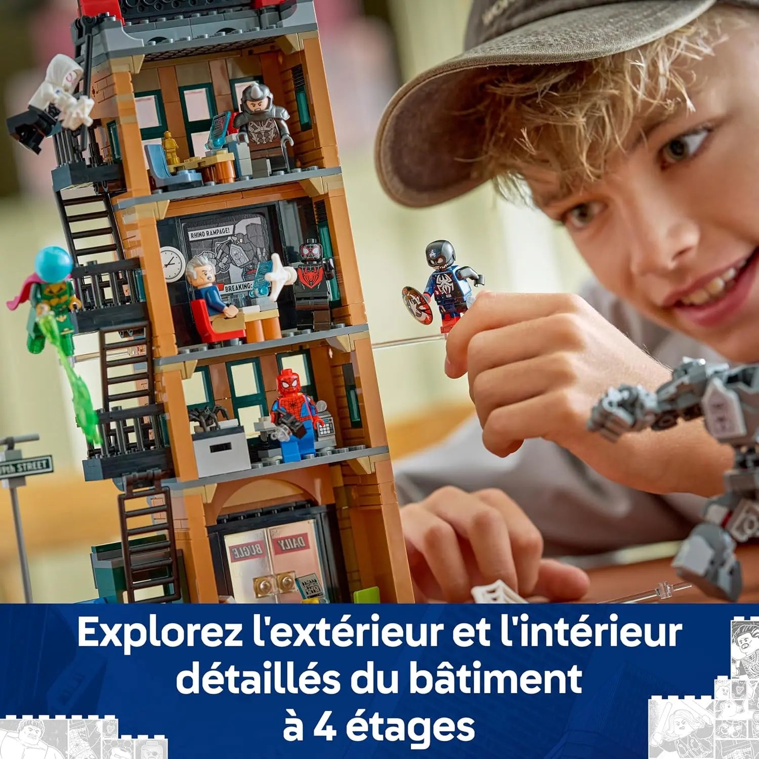 Jeu de construction LEGO Marvel 76342 – Spider-Man contre Mystério : le Daily Bugle LEGO