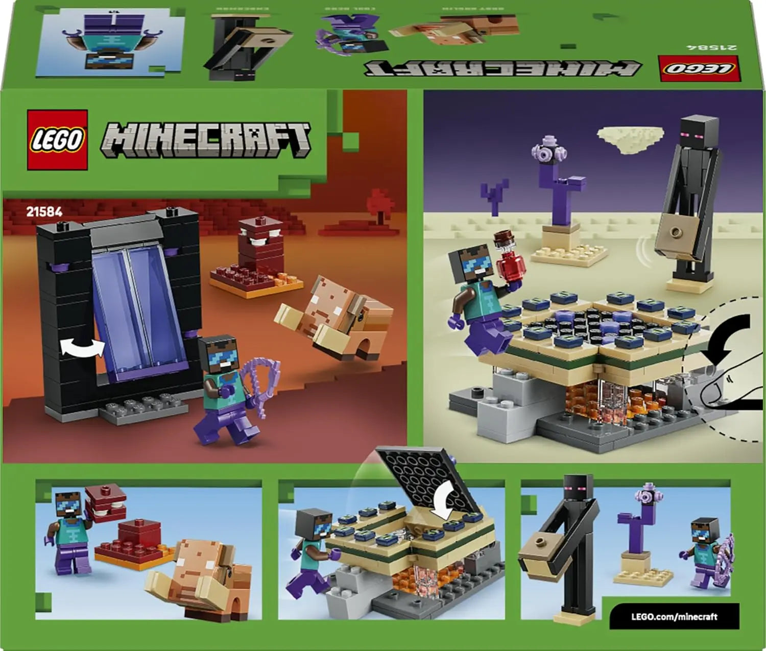 Jouets et jeux LEGO Minecraft 21584 Voyage à travers les Portails du Nether et de l'Ender LEGO