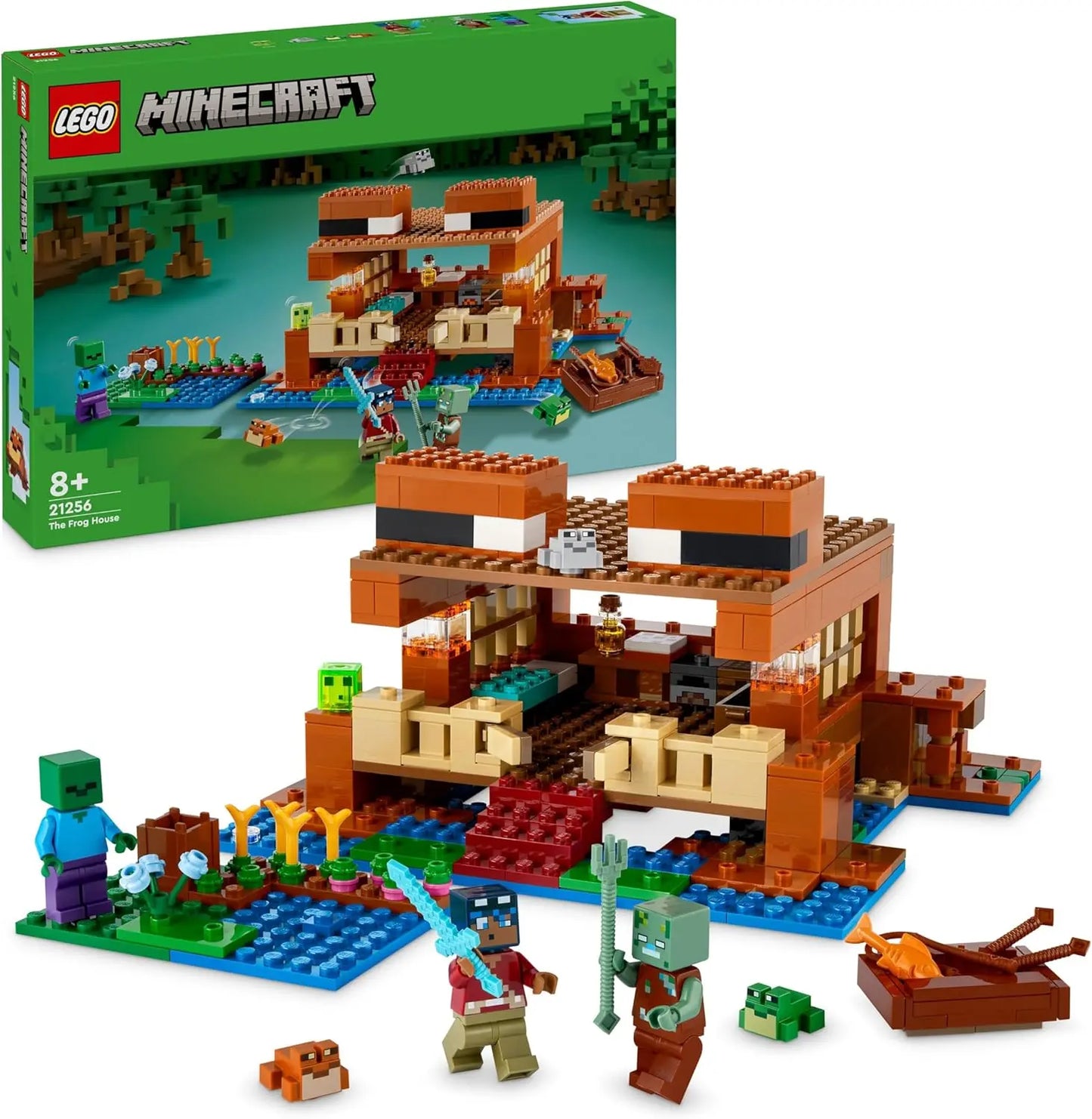 Jouets LEGO Minecraft La Maison de la Grenouille - Set de Construction avec Bateau LEGO