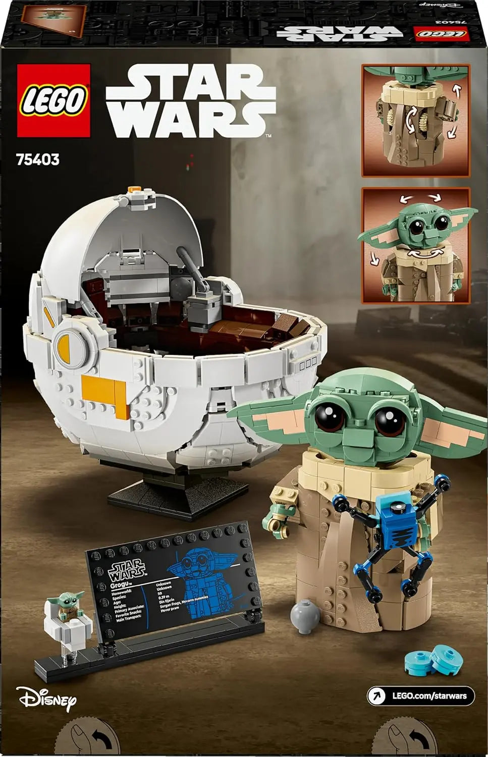 Jeux & Jouets LEGO Star Wars 75403 — Grogu et son Landau LEGO