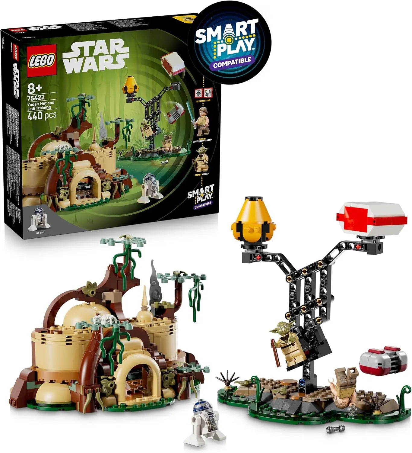 LEGO LEGO Star Wars 75422 – La Hutte de Yoda & l’Entraînement Jedi – Smart Play – 2 Minifigurines LEGO